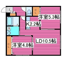 新道東駅 徒歩5分 3階の物件間取画像